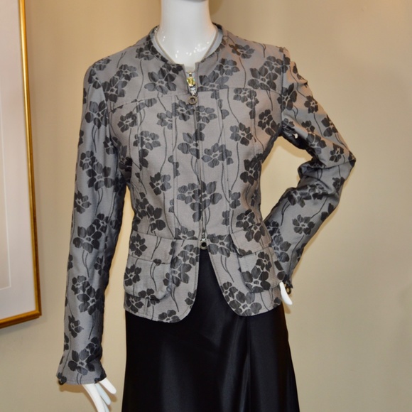 Armani Collezioni Floral Jacquard Evening Jacket - Picture 1 of 16